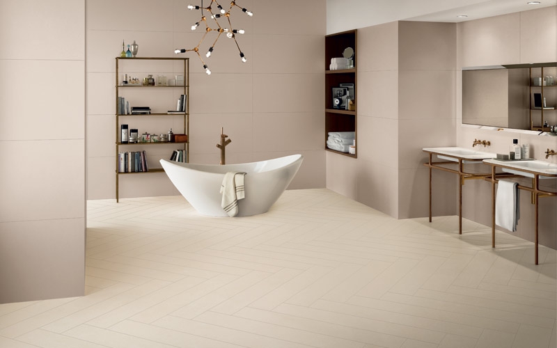 pavimento ceramica effetto resina beige lements Design di Ceramiche Keope